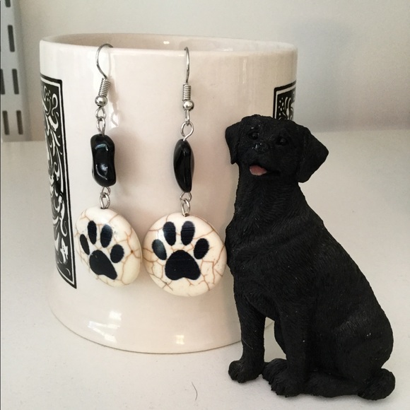 ldmtreasures Jewelry - Big Paw Earrings, Dog Love, One of a Kind